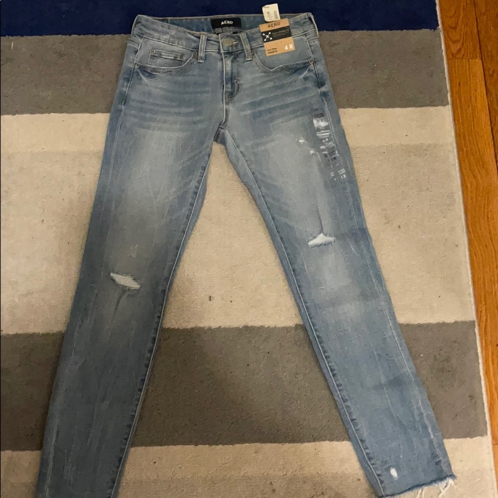 Aeropostale Light Blue Distressed Jeans